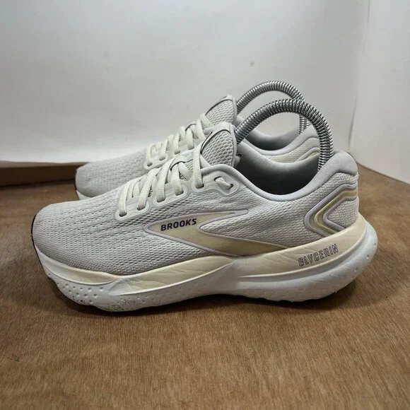 Brooks Glycerin 21 Women Size 7 White Running Shoes - Picture 4 of 11